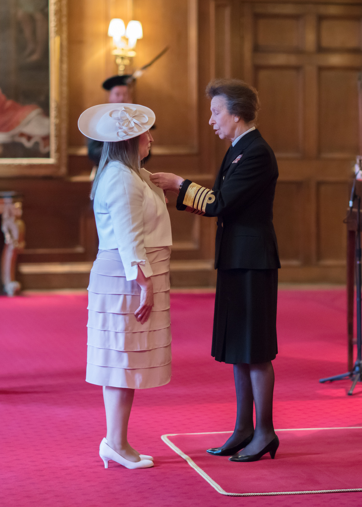 Carol Marsh receiving her OBE