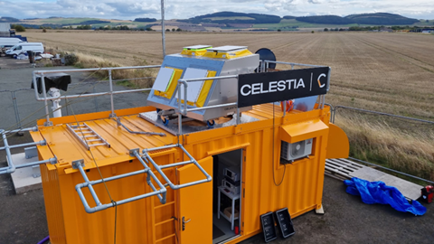 Celestia electronically scanned gateway prototype during testing